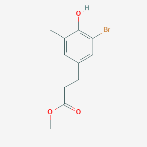 B1431565 Methyl 3-(3-bromo-4-hydroxy-5-methyl-phenyl)propanoate CAS No. 1352719-80-2