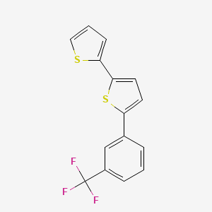 molecular formula C15H9F3S2 B14315685 5-[3-(Trifluoromethyl)phenyl]-2,2'-bithiophene CAS No. 106936-15-6