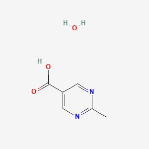 molecular formula C6H8N2O3 B1431569 2-Methyl-5-pyrimidinecarboxylic acid hydrate CAS No. 1314670-28-4