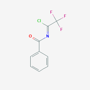 molecular formula C9H5ClF3NO B14315708 Ethanimidoyl chloride, N-benzoyl-2,2,2-trifluoro- CAS No. 112927-50-1