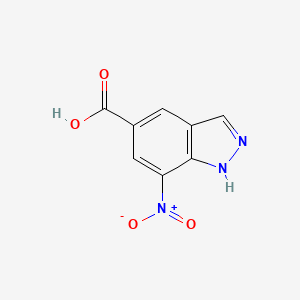 molecular formula C8H5N3O4 B1431571 7-Nitro-1H-indazole-5-carboxylic acid CAS No. 1352890-61-9