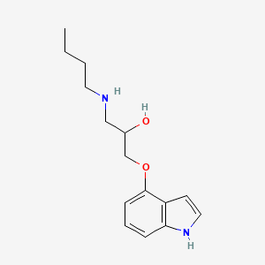 molecular formula C15H22N2O2 B14315727 1-(Butylamino)-3-[(1H-indol-4-yl)oxy]propan-2-ol CAS No. 110140-07-3