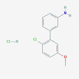 molecular formula C13H13Cl2NO B1431578 3-(2-Chloro-5-methoxyphenyl)aniline hydrochloride CAS No. 1355248-17-7