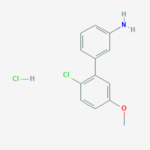 molecular formula C13H13Cl2NO B1431578 3-(2-Chloro-5-methoxyphenyl)aniline, HCl CAS No. 1355248-17-7