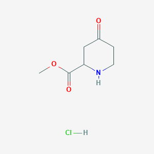 molecular formula C7H12ClNO3 B1431579 Methyl 4-oxopiperidine-2-carboxylate hydrochloride CAS No. 1414958-07-8