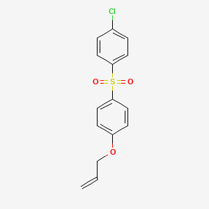 molecular formula C15H13ClO3S B14315835 1-Chloro-4-{4-[(prop-2-en-1-yl)oxy]benzene-1-sulfonyl}benzene CAS No. 110261-02-4