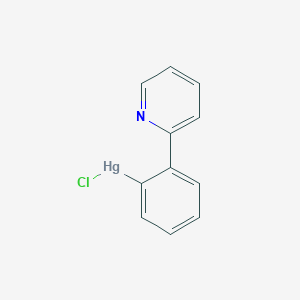 molecular formula C11H8ClHgN B14315862 Mercury, chloro[2-(2-pyridinyl)phenyl]- CAS No. 106995-39-5