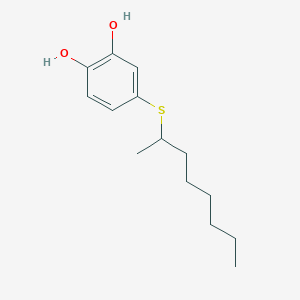 molecular formula C14H22O2S B14315869 4-[(Octan-2-yl)sulfanyl]benzene-1,2-diol CAS No. 111040-79-0