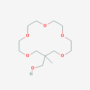 molecular formula C13H26O6 B14315879 (15-Methyl-1,4,7,10,13-pentaoxacyclohexadecan-15-yl)methanol CAS No. 108366-84-3