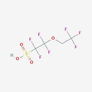 molecular formula C4H3F7O4S B14315895 1,1,2,2-Tetrafluoro-2-(2,2,2-trifluoroethoxy)ethane-1-sulfonic acid CAS No. 113507-78-1