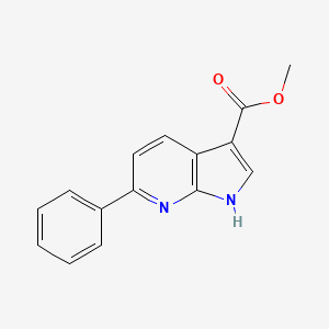 molecular formula C15H12N2O2 B1431598 6-Phenyl-7-azaindole-3-carboxylic acid methyl ester CAS No. 1261744-89-1