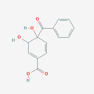 molecular formula C14H12O5 B143160 1,2-Dihydro-1,2-dihydroxy-4-carboxybenzophenone CAS No. 129623-64-9