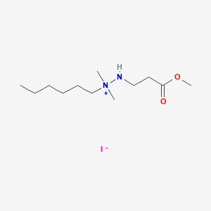 1-Hexyl-2-(3-methoxy-3-oxopropyl)-1,1-dimethylhydrazin-1-ium iodide