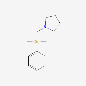 1-{[Dimethyl(phenyl)silyl]methyl}pyrrolidine