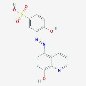 4-Hydroxy-3-[2-(8-oxoquinolin-5(8H)-ylidene)hydrazinyl]benzene-1-sulfonic acid