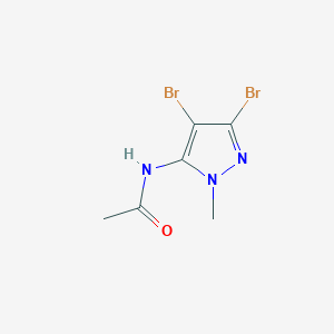 molecular formula C6H7Br2N3O B1431605 N-(4,5-Dibromo-2-methylpyrazol-3-YL)acetamide CAS No. 1426958-44-2
