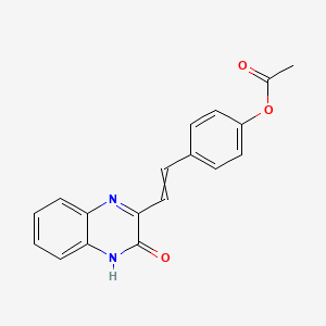 4-[2-(3-Oxo-3,4-dihydroquinoxalin-2-yl)ethenyl]phenyl acetate