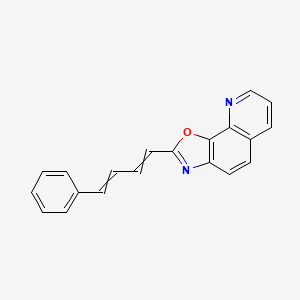 molecular formula C20H14N2O B14316091 2-(4-Phenylbuta-1,3-dien-1-yl)[1,3]oxazolo[4,5-h]quinoline CAS No. 113396-34-2