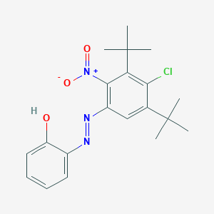 molecular formula C20H24ClN3O3 B14316113 6-[2-(3,5-Di-tert-butyl-4-chloro-2-nitrophenyl)hydrazinylidene]cyclohexa-2,4-dien-1-one CAS No. 106085-68-1