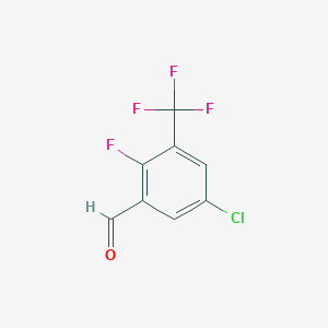 molecular formula C8H3ClF4O B1431626 5-Chloro-2-fluoro-3-(trifluoromethyl)benzaldehyde CAS No. 117752-05-3