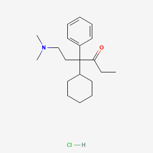 molecular formula C20H32ClNO B14316325 4-Cyclohexyl-6-(dimethylamino)-4-phenylhexan-3-one;hydrochloride CAS No. 112239-89-1