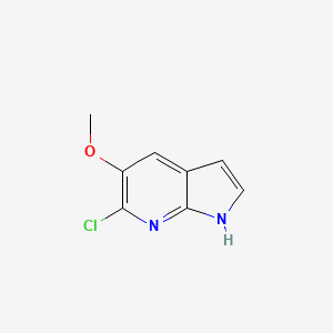 molecular formula C8H7ClN2O B1431648 6-Chloro-5-methoxy-1H-pyrrolo[2,3-b]pyridine CAS No. 1260382-00-0