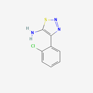 molecular formula C8H6ClN3S B1431655 4-(2-Chlorophenyl)-1,2,3-thiadiazol-5-amine CAS No. 1538121-87-7