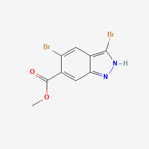 molecular formula C9H6Br2N2O2 B1431656 3,5-Dibromo-1H-indazole-6-carboxylic acid methyl ester CAS No. 1352395-38-0