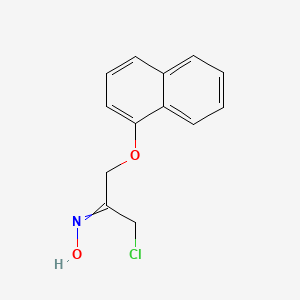 molecular formula C13H12ClNO2 B14316568 N-{1-Chloro-3-[(naphthalen-1-yl)oxy]propan-2-ylidene}hydroxylamine CAS No. 110638-02-3