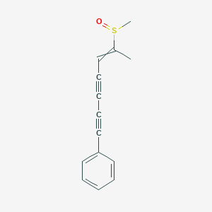 molecular formula C14H12OS B14316574 [6-(Methanesulfinyl)hept-5-ene-1,3-diyn-1-yl]benzene CAS No. 105798-77-4