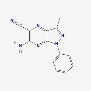 1H-Pyrazolo[3,4-b]pyrazine-5-carbonitrile, 6-amino-3-methyl-1-phenyl-