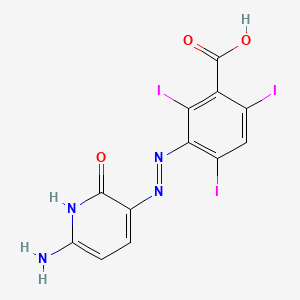 3-(6-Amino-2-hydroxy-3-pyridylazo)-2,4,6-triiodobenzoic acid