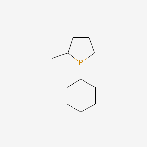 molecular formula C11H21P B14316636 1-Cyclohexyl-2-methylphospholane CAS No. 105224-87-1