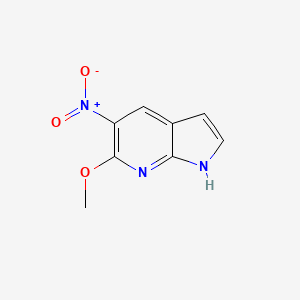 molecular formula C8H7N3O3 B1431673 6-甲氧基-5-硝基-1H-吡咯并[2,3-b]吡啶 CAS No. 1260386-18-2