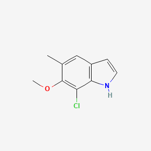 molecular formula C10H10ClNO B1431675 7-chloro-6-methoxy-5-methyl-1H-indole CAS No. 1260382-72-6