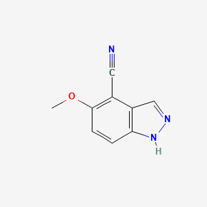 molecular formula C9H7N3O B1431678 4-Cyano-5-methoxy-1H-indazole CAS No. 1352395-32-4