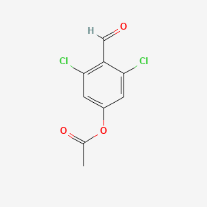 B1431684 3,5-Dichloro-4-formylphenyl acetate CAS No. 1582770-02-2