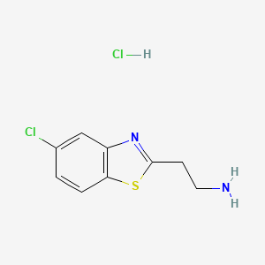 molecular formula C9H10Cl2N2S B1431688 2-(5-Chloro-1,3-benzothiazol-2-yl)ethan-1-amine hydrochloride CAS No. 210428-41-4
