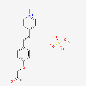 1-Methyl-4-{2-[4-(2-oxoethoxy)phenyl]ethenyl}pyridin-1-ium methyl sulfate