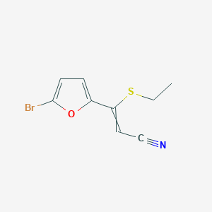 3-(5-Bromofuran-2-yl)-3-(ethylsulfanyl)prop-2-enenitrile