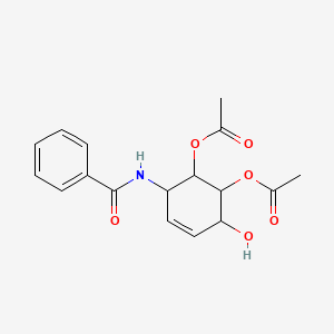 3-Benzamido-6-hydroxycyclohex-4-ene-1,2-diyl diacetate