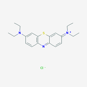 molecular formula C20H26ClN3S B14316962 7-(Diethylamino)-N,N-diethyl-3H-phenothiazin-3-iminium chloride CAS No. 108602-20-6