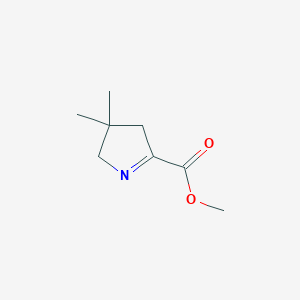 molecular formula C8H13NO2 B14316979 Methyl 3,3-dimethyl-3,4-dihydro-2H-pyrrole-5-carboxylate CAS No. 106230-20-0