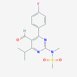 molecular formula C16H18FN3O3S B143170 N-(4-(4-氟苯基)-5-甲酰基-6-异丙基嘧啶-2-基)-N-甲基甲磺酰胺 CAS No. 147118-37-4
