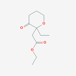 Ethyl (2-ethyl-3-oxooxan-2-yl)acetate