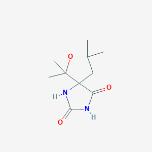 molecular formula C10H16N2O3 B1431728 6,6,8,8-Tetramethyl-7-oxa-1,3-diazaspiro[4.4]nonane-2,4-dione CAS No. 1394631-64-1