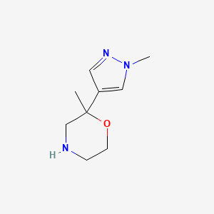 molecular formula C9H15N3O B1431734 2-methyl-2-(1-methyl-1H-pyrazol-4-yl)morpholine CAS No. 1394041-35-0