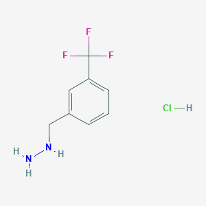 molecular formula C8H10ClF3N2 B1431742 {[3-(Trifluoromethyl)phenyl]methyl}hydrazine hydrochloride CAS No. 1394041-60-1