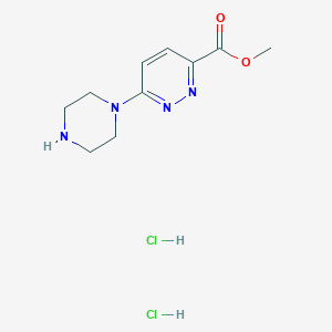 molecular formula C10H16Cl2N4O2 B1431757 Methyl 6-(piperazin-1-yl)pyridazine-3-carboxylate dihydrochloride CAS No. 1423025-81-3