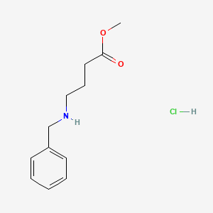 molecular formula C12H18ClNO2 B1431759 Methyl 4-(benzylamino)butanoate hydrochloride CAS No. 60169-40-6